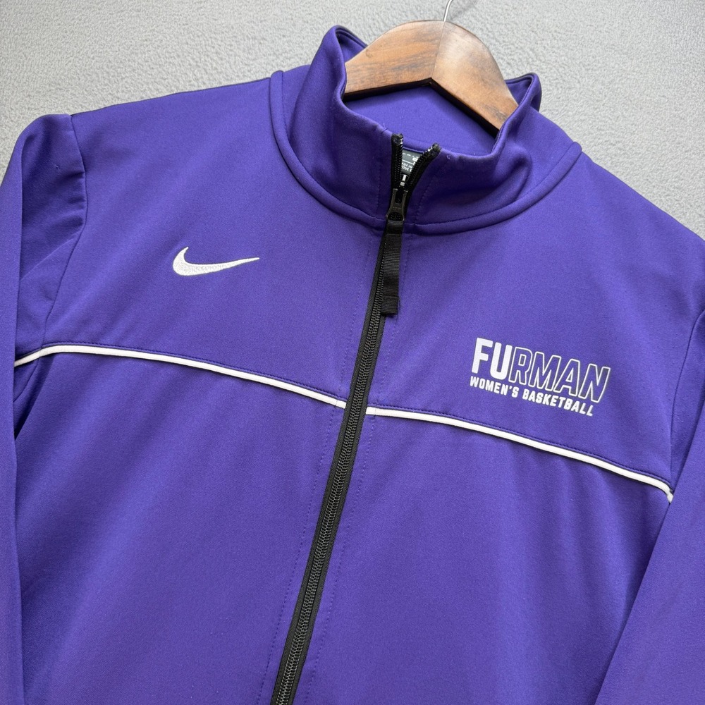 Furman Women's Basketball Nike Track Jacket Womens M Purple Polyester Athletic